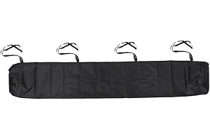 CLG Patio Protection Canopy Dustproof Waterproof Replacement Awning Cover Sun Protection Awning Storage Bag with String Awning Bag with String for Garden Patio Outdoor Garden Awning Canopy (Black,3.5m)