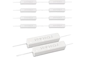Innfeeltech 10 Pcs 10W 5% Tolerance 10 ohm Ceramic Cement Resistor For DIY Project and Experiments