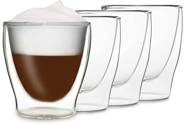 Coffret de 4 verres DUOS® Latte Macchiato de 200 ml, verres à double paroi pour Latte Macchiato, verres à café à double paroi, verres à thé, verres à cappuccino, verres à café glacé
