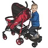Buggyboard Trittbrett Mitfahrbrett Rollbrett + Zusatzsitz (Erweiterung) für Kinderwagen Buggy Jogger bis 20 Kg - 7