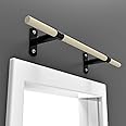 Pull Up Bar Door Frame, Solid Wood Anti-Slip Door Frame Pull Up Bar, wall mounted Exercise Bars For Home Workouts, Strength Training Pull-Up Bars Include 4pcs Steel 6 Angle Expansion Screw, 35.4inch