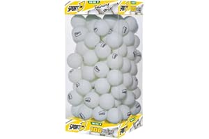 SPORT1 ONE THE SPORT MAKER Sport1 Palline Ping Pong. 100 palline ping pong 38mm. Pallina bianca ping pong per uso regolare/allenamento. Palline da ping pong per interno/esterno di alta qualità per professionisti e principianti