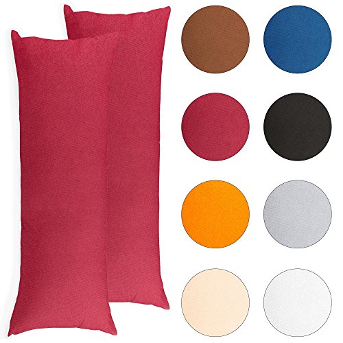 Seitenschläferkissen Stillkissen Bezug 40 x 145 cm Mikrofaser Doppelpack BeBasic bordeaux