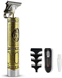 G MALL Hair Clippers for Men, Professional & Antique (Vintage Look) Electric Haircut Kit Zero Gapped Beard Trimmer Cordless Rechargeable T-Blades Outliner Grooming Clipper T-Blade Hair clipper