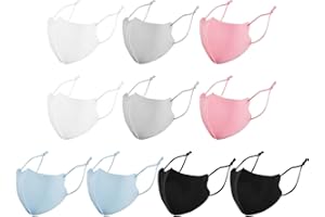 ZGDEIWGF 10 Masques De Protection Solaire, Masques En Coton, Masques De Protection Réglables, Masques Anti-Poussière Extérieurs