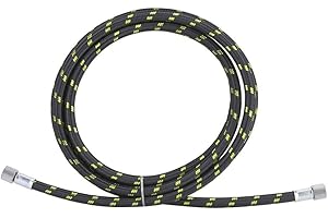 Hilitand Black Rubber Airbrush Geflochtener Schlauch Geflochtener Spritzpistolenschlauch Luftschlauch 1 / 8x1.8m für Airbrush Spray Pen