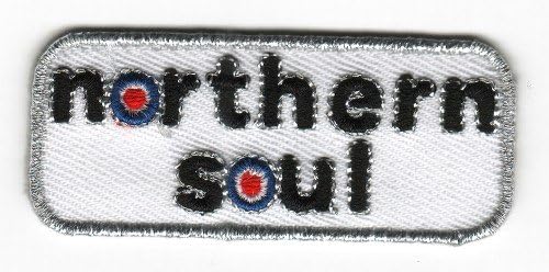 Sew-on Iron-on Embroidered Patch Northern Soul MOD Roundel Target Bar Badge