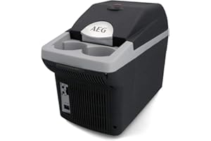 AEG Automotive Board-Bar BK 6 Nevera y Calentador termoeléctrico, Rojo, 6 l, 12 V, para Coche y Enchufe, se Puede enganchar en el Coche