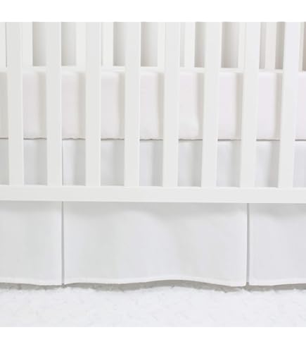 Jupe De Lit Plissée Blanche Pour Berceau - 70x140x36 Cm, Style Minimaliste, Facile à Installer