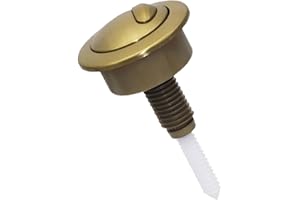 SEIWEI 1 botón de repuesto para cisterna de inodoro de doble descarga (dorado)