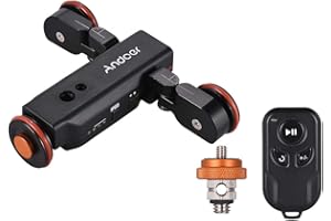 Andoer Kamerawagen L4 PRO Video Kamera Slider Dolly Automatische mit Drahtlose Fernbedienung,1800mAh Akku 3 Geschwindigkeit einstellbar Mini Slider Skater für Canon Nikon DSLR-Kamera iOS Android