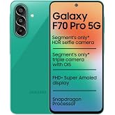Samsung Galaxy F70 Pro 5G, Aura Green, 128 GB, 6 GB RAM | 6000 mAh Battery, 6.7" FHD+ Super AMOLED Display, Dimensity 6300, Q