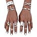Produktbild DAY.LIN Ringe Für Damen Ring Damen Der Herr Der Ringe 6pcs/Set Frauen böhmischen Vintage Silver Stack Ringe über Knöchel blau Ringe Set