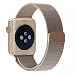 Produktbild AWStech Apple Watch Strap 42mm, Apple Watch 2 42mm Armband, Retro Golden Sportuhr Watchband, Milanaise Mesh Edelstahl Handgelenk-Band Replacement, Sport & Edition