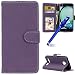 Produktbild MoreChioce kompatibel mit Motorola Moto Z Play Hülle,kompatibel mit Motorola Moto Z Play Schutzhülle, Bookstyle Handytasche Klapphülle Flip Case Folio Schale Lila Handyhülle Magnetische,EINWEG