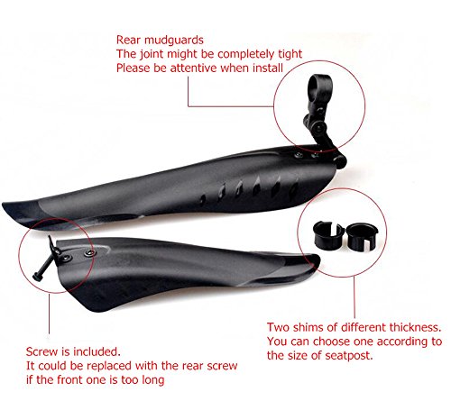 Bike Mud Guard Set Fahrrad Schutzblech Hinten MTB Mountainbike 22 24 26 zoll - 2