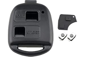 LINGXIYA Key Fob Case Replacement for Toyota Corolla Avensis RAV4 Celica Camry Echo Prado Alphard,Car Remote Key Cover Repair Kit With Rubber Pad (NO Blade)