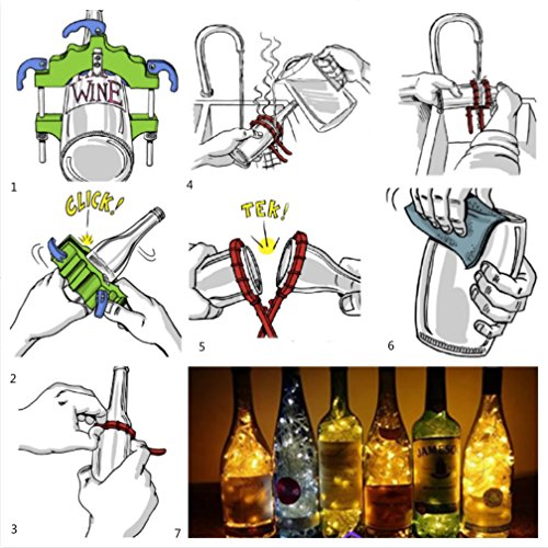 Flasche Schneider, Bottle Cutter Flaschenschneider Glasflaschenschneider, für Flasche von 43 bis 103 mm(Grün) - 7