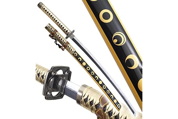 RKS DIFFUSION Katana Tout en Bois Lame en Bois Mikazuki munechika Touken Ranbu Online Sabre Epee Cosplay