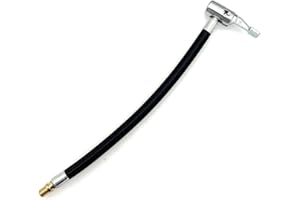 JZK Tyre inflator connector, easy clip push on tyre valve adapter, inflator pump hose adapter with lever lock, tyre pump hose, air tyre tire chuck, car tire inflation hose for car motorcycle bike