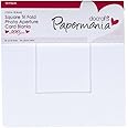 Papermania Square Aperture Cards/Envelopes Pack of 10, 300gsm, White, 13.5 x 13.5cm, Card Making Set for Birthday Card, Thank you Cards, Valentines, Baby Shower, Wedding Card, Ideal for Home Crafting