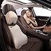 Produktbild Ergoneer Premium Memory Foam Rückenkissen Lordosenstütze & Nackenstütze Kissen Autositz Kit für das Fahren von Büro und Zuhause (Beige)
