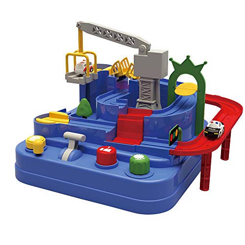 Toy Car Track Interactive Competition, Car Adventure Toy, Kids Railway Track Toys Kit para niños pequeños Kids City Cars Learning Play Set