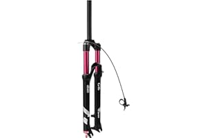 YANHAO Fourche de vélo 26 27.5 29 Pouces, Alliage ultraléger VTT Fourche à air Voyage 140mm Tube Droit/Conique for 1.5-2.45 (Color : Straight Remote Lock Out, Size : 27.5 inch)