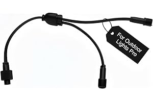 EZLightsGroup 3-Pin IP68 Y Splitter – Specifically Designed for Govee Permanent Outdoor Lights Version 1 – Waterproof Cable Connector for Roofline, Eaves, Outdoor Holiday Lighting (Black)