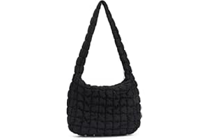 SUKUTU Sac à Main Rembourré Grand Sac à Main Jolies Femmes Matelassées Oblique Bandoulière en Coton Moelleux Rembourré Sac à Bandoulière Unique