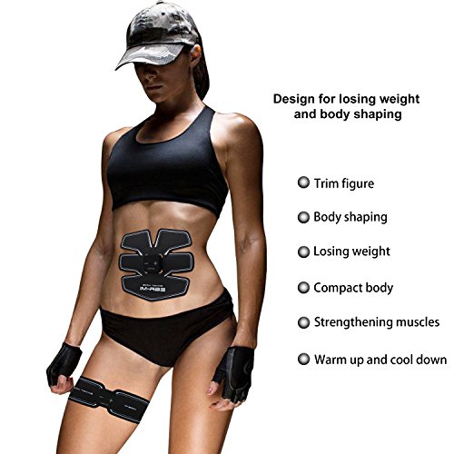 Bauchmuskeltrainer Fitness Geräte Elektrostimulation Massagegerät Muskelaufbau und Fettverbrennungn Unterstützen Automatische Übungen Maschine - 4