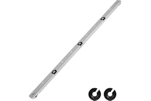 EFUTURETIME Mitre Bar in Lega di Alluminio, 9.5 x 19 x 450 mm, Barra T-Slot, Guida per Troncatrice in Alluminio per Seghe da Banco, Trapani da Banco, Seghe a Nastro, Falegnameria