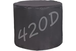 ATYUJKB Abdeckung für Gartenmöbel Wasserdicht 90x90cm, 420D Tischabdeckungen Outdoor Rund, Wasserdichtes Atmungsaktives Oxford-Gewebe, SchutzhÜLle Gartenmöbel mit Kordelzug