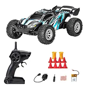 Boy Toy Remote Control Car - dmsbuy 4WD High/Low Speed 20Km/h 1:32 RC Truck, Rapid Monster Vehicle Car with Two Rechargeable Batteries, Gift for Boys Kids and Adults (Monster - 2)