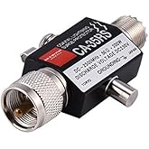 ASHATA Blitz Überspannungsschutz,CA-35RP 50Ω Coaxial Protector Blitzschutz,Male auf Female UHF Verbindungsstecker Koaxial Bli