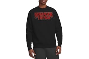 Stranger Things Stranger Things Retro Drippy Logo Unisex Sweatshirt, Black Sweatshirt Unisex Adulto