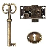 antike turkmenische teppiche Größe: 36 x 28 mm. Unbekannt Schloss-Set für Schränke, Tür, Schlüssel, Antik-Schmuck, Make-up-Koffer, Möbel, Tür, Schublade