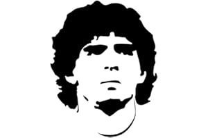 Galuisi Adesivo Sticker Diego Armando Napoli D10S prespaziato (Bianco Lucido, Piccolo 10 * 7,8 cm)