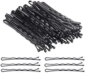 ayushicreationa Womens Metal Hairpin Bun Hair Clips for Hair Styling Accessories Invisible Hair Pins Black Color Medium Size (50-PCS)