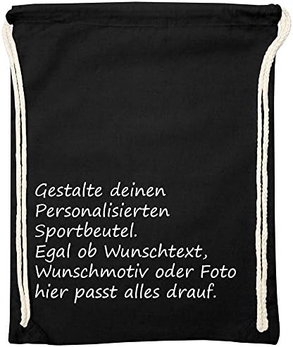 Hipster DIY Sports Bag, Rucksack, Bag, Gym Bag, Sports Bag Hipster Blank Your Desired Text or Pattern Print Slogan Name - Black - Small
