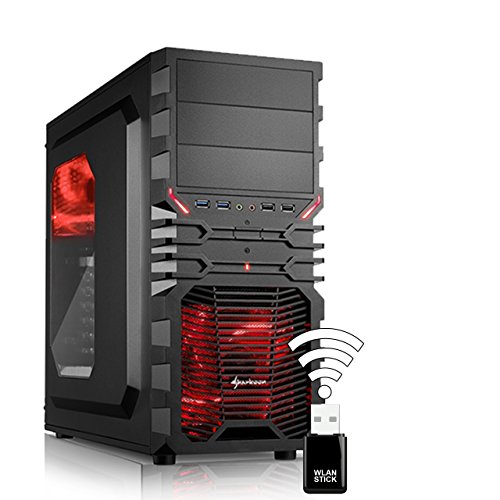 AGANDO Silent Gaming PC | Intel Core i5 7600 4x 3.5GHz | Turbo 4.1GHz | GeForce GTX1050 2GB | 8GB RAM | 120GB SSD | 1000GB HDD | DVD-RW | USB3.1 | WLAN | 36 Monate Garantie | Computer für Multimedia, Gaming, Büro/Office