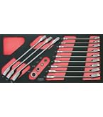 KS Tools 713.2021 - Module 4 Clés Polygonales Contre-Coudées 75° En Mousse Pour Servantes