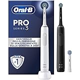 Oral-B Spazzolino Elettrico Ricaricabile Pro 3 3900, Sensore di Pressione Luminoso, Batteria a Lunga Durata, 3 Testine, 2 Spa