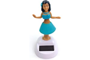 SQUAREZHENBO Figurine de fille, poupée de tableau de bord, fille dansante à énergie solaire, décoration de tableau de bord de voiture, jouet balançoire, décoration de voiture, poupée hawaïenne, danse solaire,