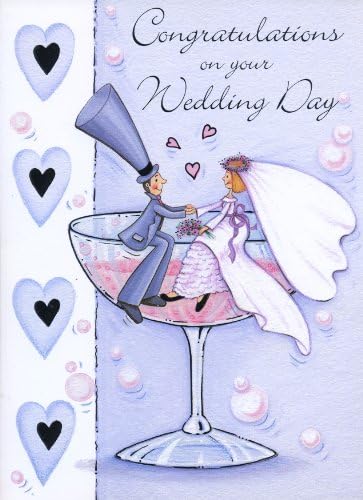 A4 Large Card - Congratulations on Your Wedding Day Card - Finished with Silver Foil