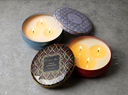 Duftkerze in Dose 3 Dochte 100%Sojawachs Jasmin Ylang-Ylang Rosenholz Zedernholz 65Std Muttertag Geschenk - 5