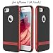 Produktbild ROCK Royce iPhone 7 Hülle,Fall[Ultra dünn][Anti-Rutsch][Netted][Apple Logo][PC+TPU][Seil Loch]für Apple iPhone 7 (4,7 Zoll) - Rot