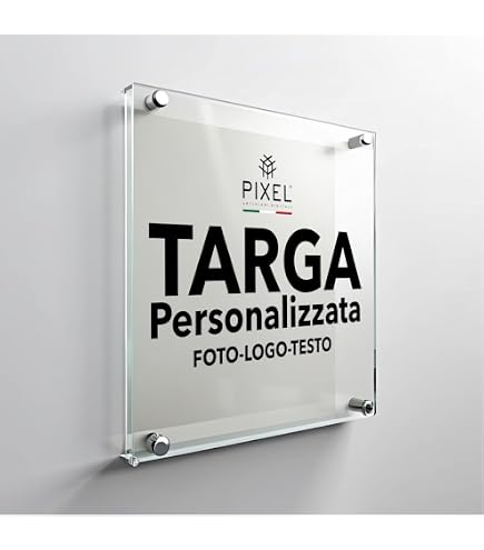 Targa per porta del bagno privato: targa in acrilico argento metallizzato ( 19,5 cm x 7,6 cm) - Italia