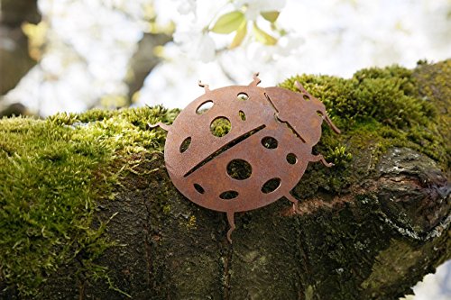 Gartendeko Haus Laterne Gartenlicht zum Stellen Metall Rost Deko - 6