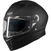 MT Helmets Stinger 2 Sports Full Face Motorcycle Helmet with Anti-Fog Visor, Pinlock Compatible, Full Vision Sun Visor, Washa